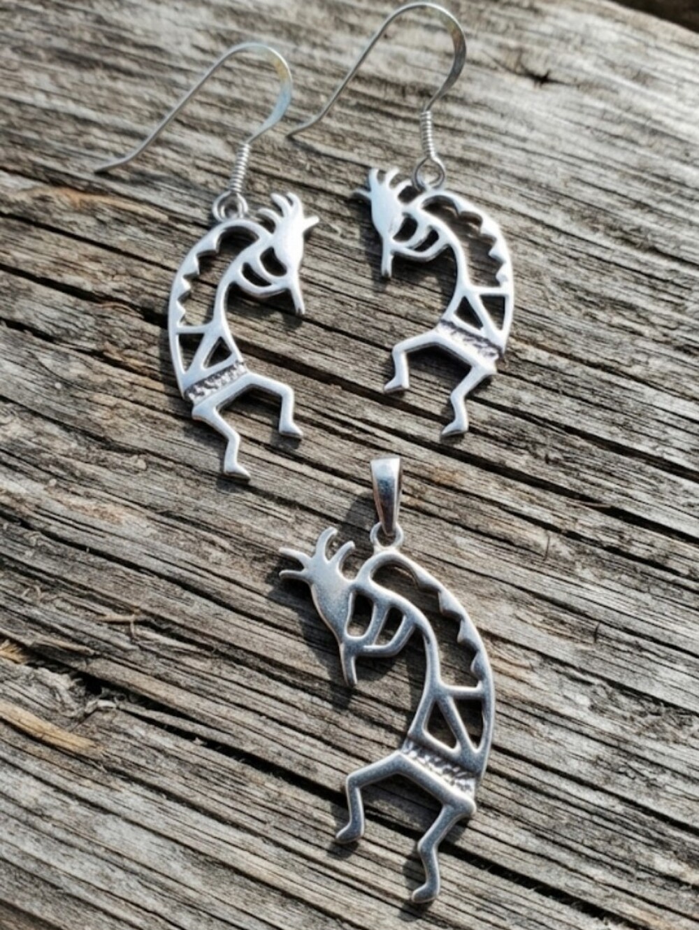 Sterling silver KOKOPELLI SET